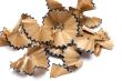 Shavings from pencils closeup