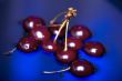 cherry on blue