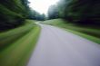 Blurred Road Through Saratoga Springs