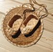 Footwear named lapty or bast shoes.