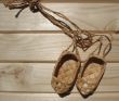 Footwear named lapty or bast shoes.