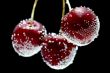 cherries in water close up