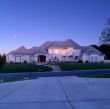 House At Dusk. Night vision.