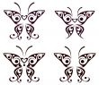 Butterfly pattern tattoo