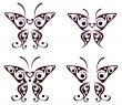 Butterfly pattern tattoo