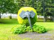 Flowerbed elephant