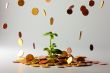 Tree with falling coins