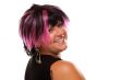 Pink And Black Haired Girl Portrait