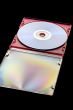 dvd disc on black