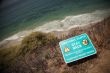 Stay Back Warning Sign at Cliff Edge