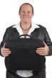 Businessman holding a laptop bag
