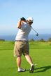 Golfer on the tee box