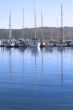 Row of yachts at the harbor