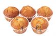 Blueberry muffins on white