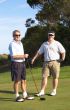 Golfers on the tee box
