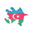 map and flag of  Azerbaijani
