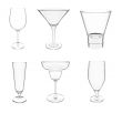 Various glasses on white