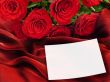 roses with greeting card