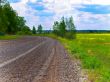 wet gravel road