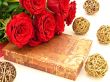 Red roses and gift