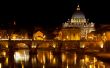 St. Peter`s basilica at night