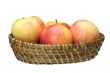 apples in a wicker plate