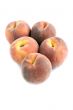 peach on white