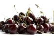 cherries on white