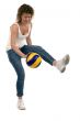 sports woman with ball