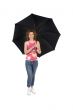woman with open umbrella