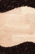 Dark Roasted Coffee Beans on Wood Background