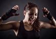 Angry workout girl