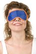 Girl on mask for sleep closeup