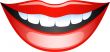 Smiling female lips