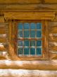 window of the building made from tree