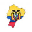 map and flag of ecuador