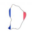 map and flag of french guyana