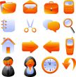 Orange icons set