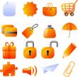 Orange icons set