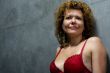 woman in brassiere close up