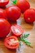 Sliced tomatoes and lettuce