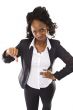  business woman with thumbs down