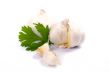 garlics with green parsley