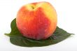 Peach with leaf