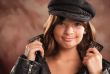 Pretty Hispanic Girl Studio Portrait