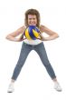 woman with colored ball