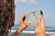 Looking through the goggles for diving