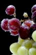 grapes on black closeup