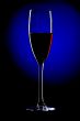 champagne glasses on blue background