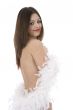 Nude girl with cape from feather